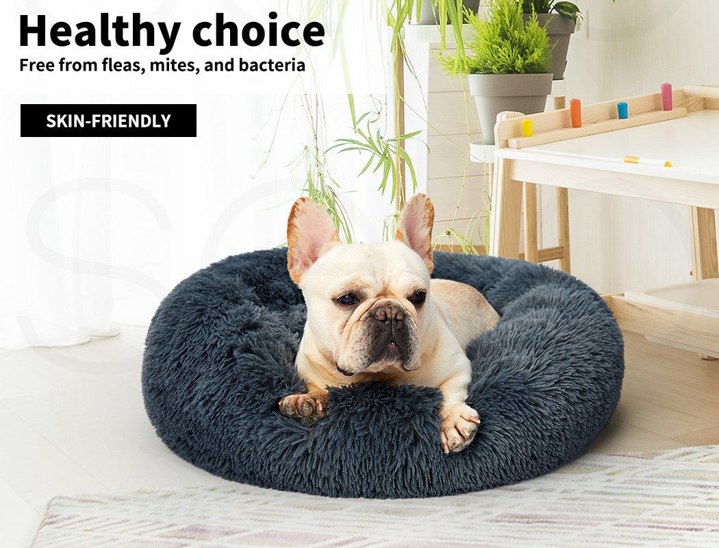 Pawz Dog Calming Bed Warm Soft Plush Thicker round Comfy Sleeping Large Washable