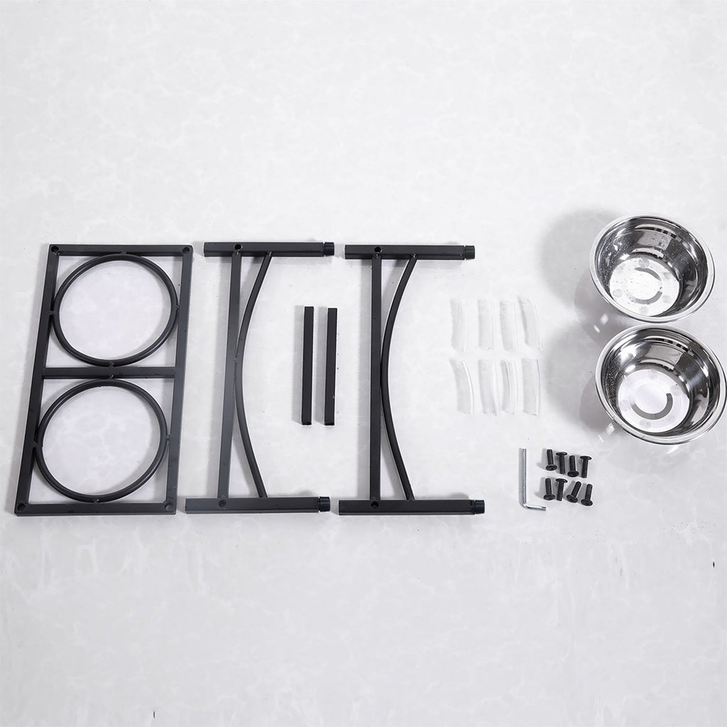 Pawz Pet Feeder Bowl Dual Elevated Raised Dog Puppy Stainless-Stee