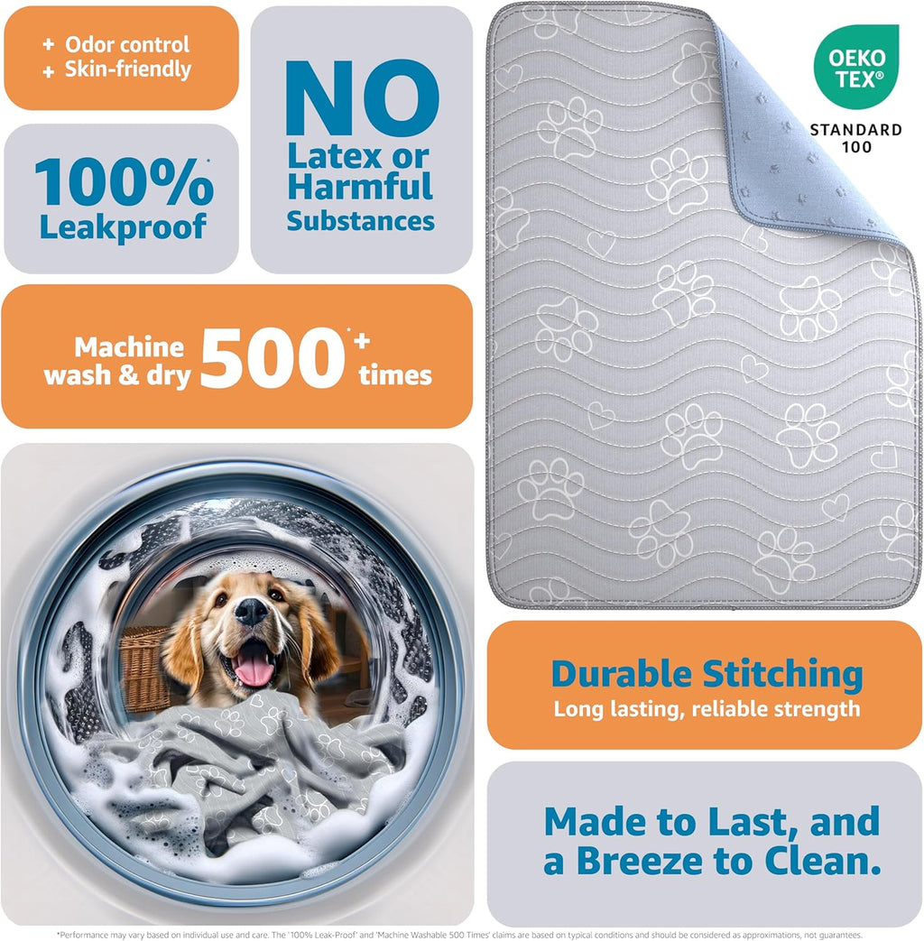 ® Reusable Puppy Pad – Waterproof, Extra-Absorbent, Washable Pee Pad for Dog Training, Whelping, & More – Protect Your Floors & Pet with Quick-Drying Potty Pad (Medium - 36"X41")