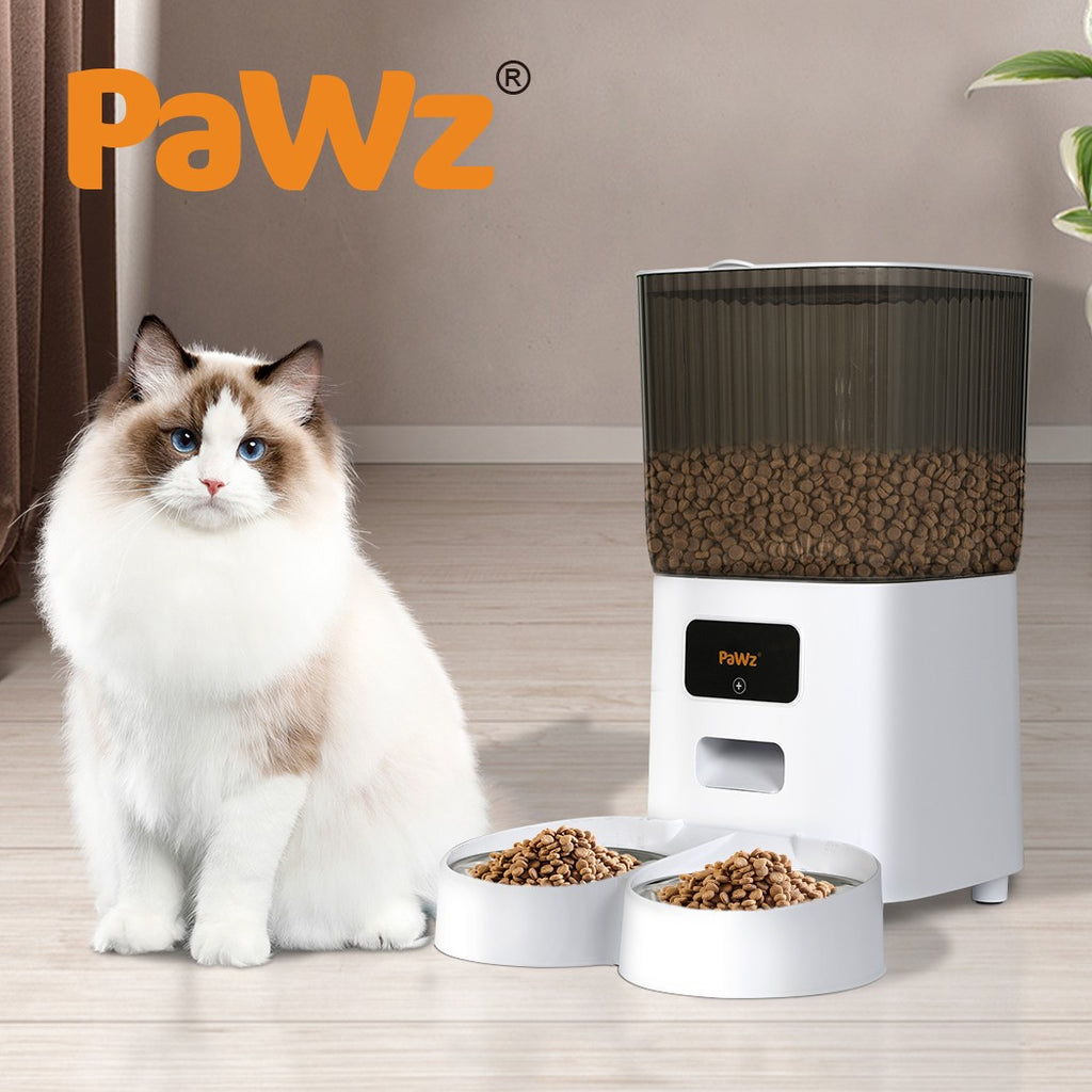 Pawz 5L Automatic Pet Feeder Double Bowl Dog Cat Auto Smart Food Dispenser Timer