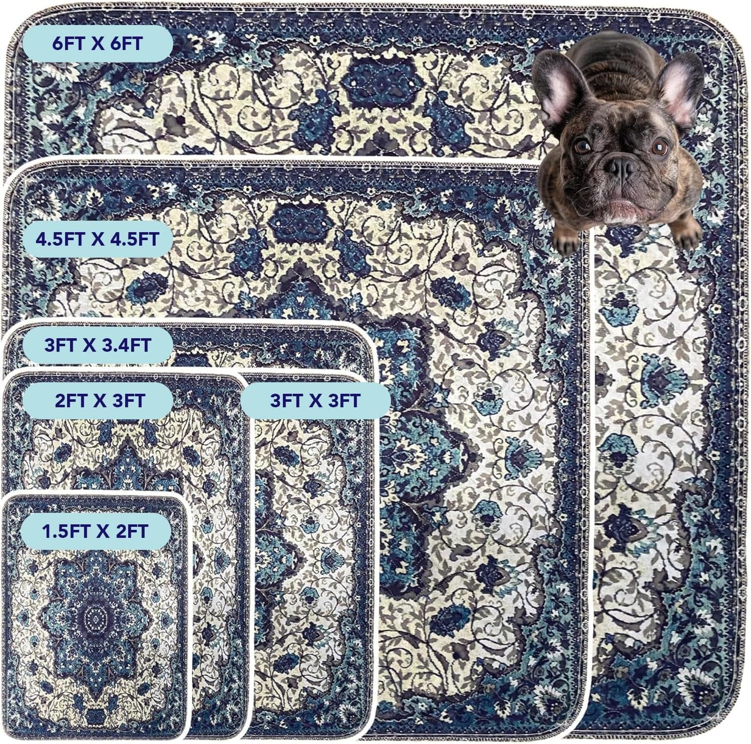 Washable Pee Pads for Dogs, Cat Litter Mat, Puppy Pads, Reusable Pet Training Pads, Extra Large 36 X 36 (2 Pack) by