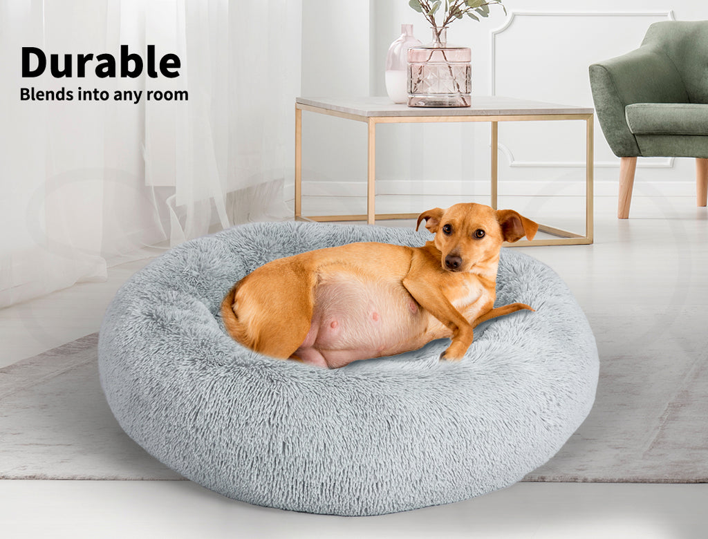 Pawz Dog Calming Bed Warm Soft Plush Thicker round Comfy Sleeping Large Washable